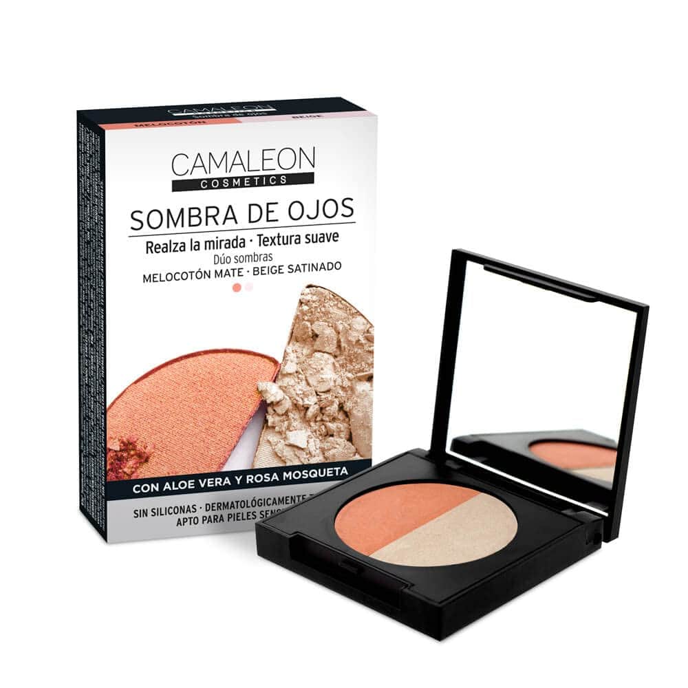Camaleon Cosmetics Paleta Sombra de Ojos Melocotón y Beige